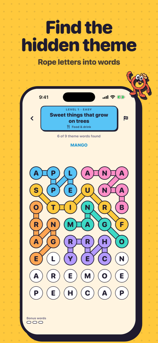 Lasso board with words found