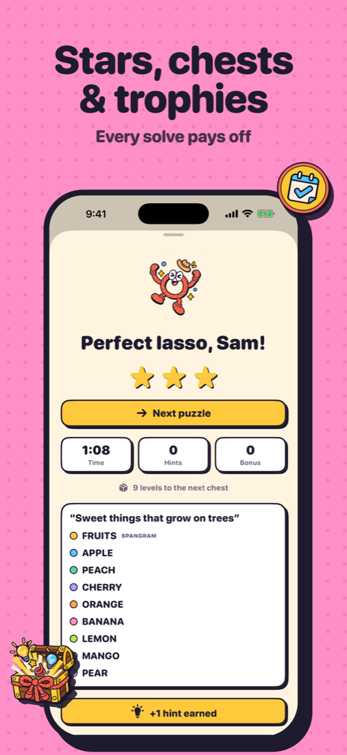 Three-star result screen